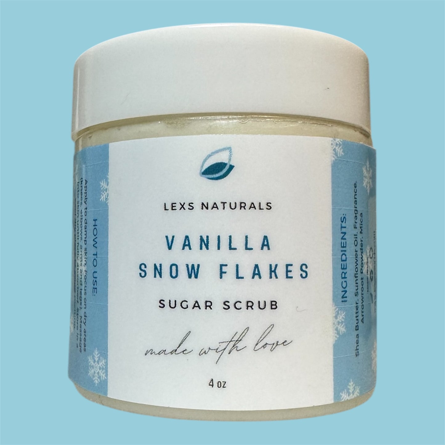 Vanilla Snow Flakes Sugar Scrub